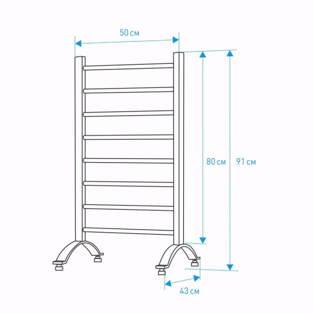 Полотенцесушитель электрический FLUMEN 200 Вт белый от магазина ЛесКонПром.ру