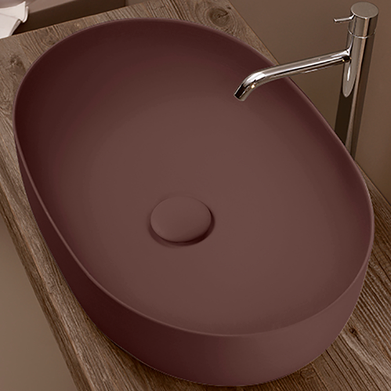 Раковина-чаша Kerasan Nolita 60 534375 Бургундский матовый от магазина ЛесКонПром.ру