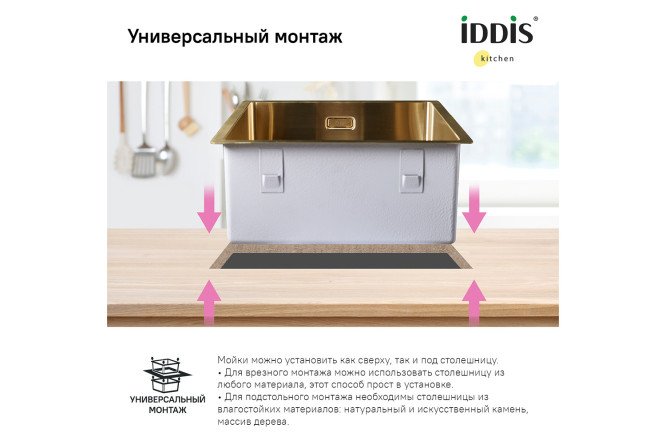 Мойка врезная IDDIS Edifice 80550609 от магазина ЛесКонПром.ру