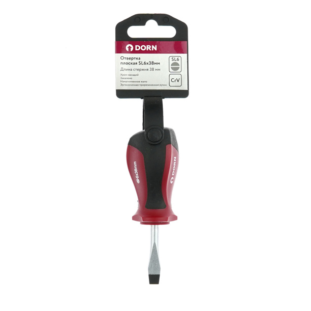 Отвертка плоская DORN SL6х38 мм от магазина ЛесКонПром.ру