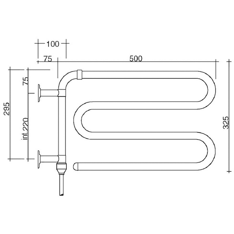 Электрический полотенцесушитель Margaroli Arcobaleno 610CRC Хром от магазина ЛесКонПром.ру
