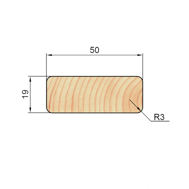 Брусок 19х50х2200 мм сосна сращенная бессучковая от магазина ЛесКонПром.ру