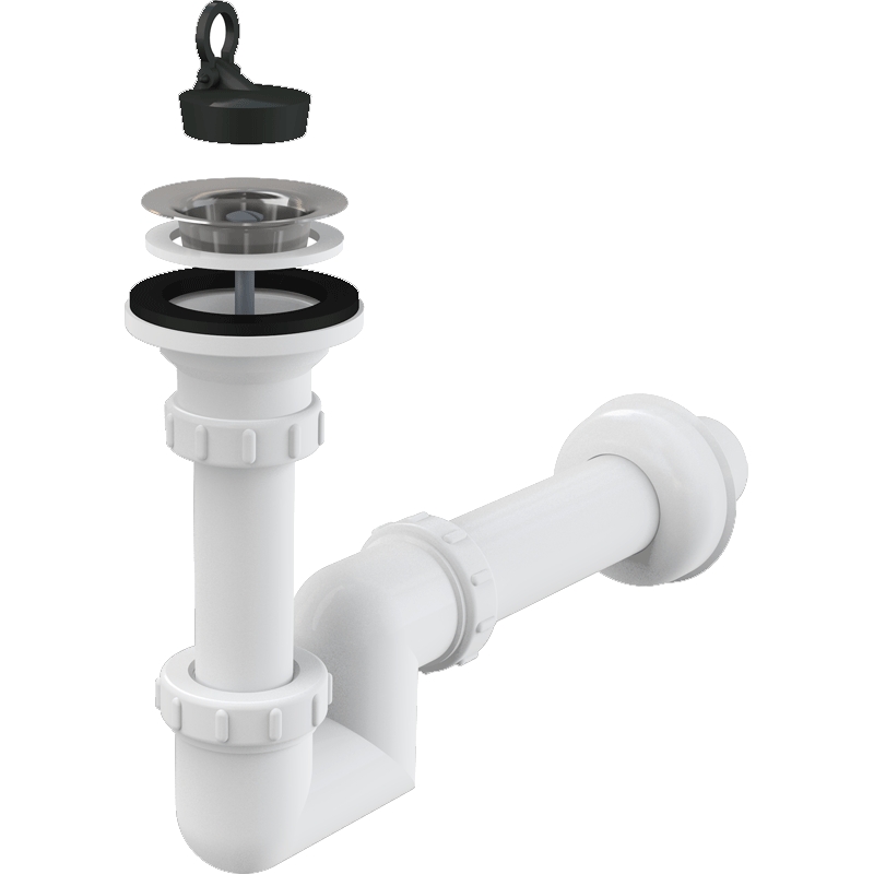 Сифон для раковины Alcaplast A412-DN40 Белый от магазина ЛесКонПром.ру