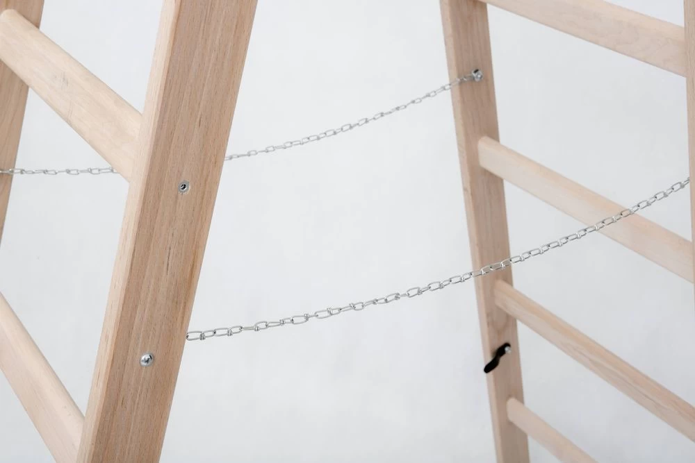 Стремянка двухсторонняя деревянная с перекладинами Hoz-Block Маляр 2х8 ступеней (арт. СДДМ-8) от магазина ЛесКонПром.ру