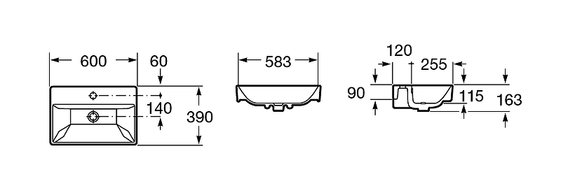 Раковина Roca Oleta 60 3274C400Y Белая от магазина ЛесКонПром.ру
