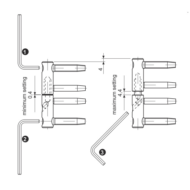 Петля ввертная Apecs 3D-14 регулируемая от магазина ЛесКонПром.ру