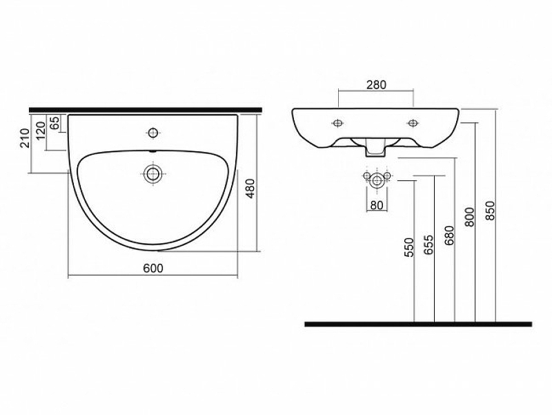 Раковина Kolo Nova Pro 60 M31160000 Белая от магазина ЛесКонПром.ру