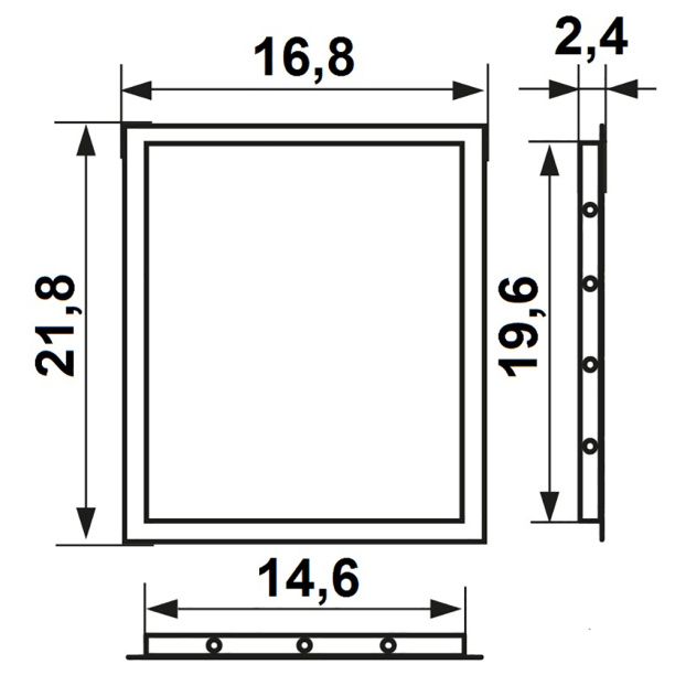 Люк ревизионный Evecs 20х20 см пластиковый от магазина ЛесКонПром.ру