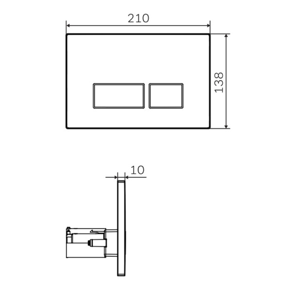 Кнопка для инсталляции AM.PM Pro S хром от магазина ЛесКонПром.ру