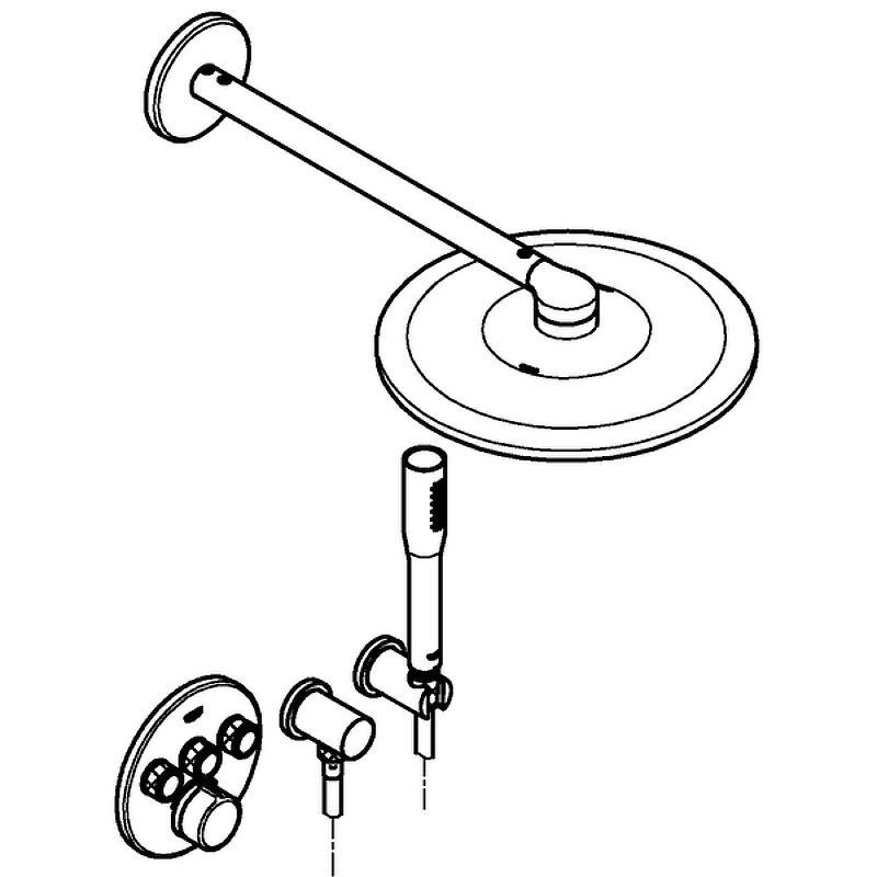 Душевая система Grohe SmartControl 34709000 Хром от магазина ЛесКонПром.ру
