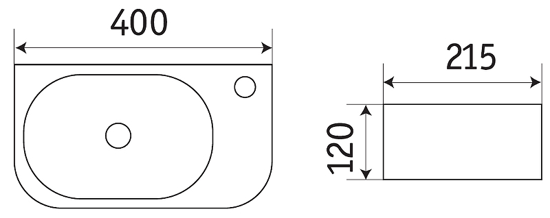 Раковина CeramaLux 40 78204LB Черная глянцевая от магазина ЛесКонПром.ру