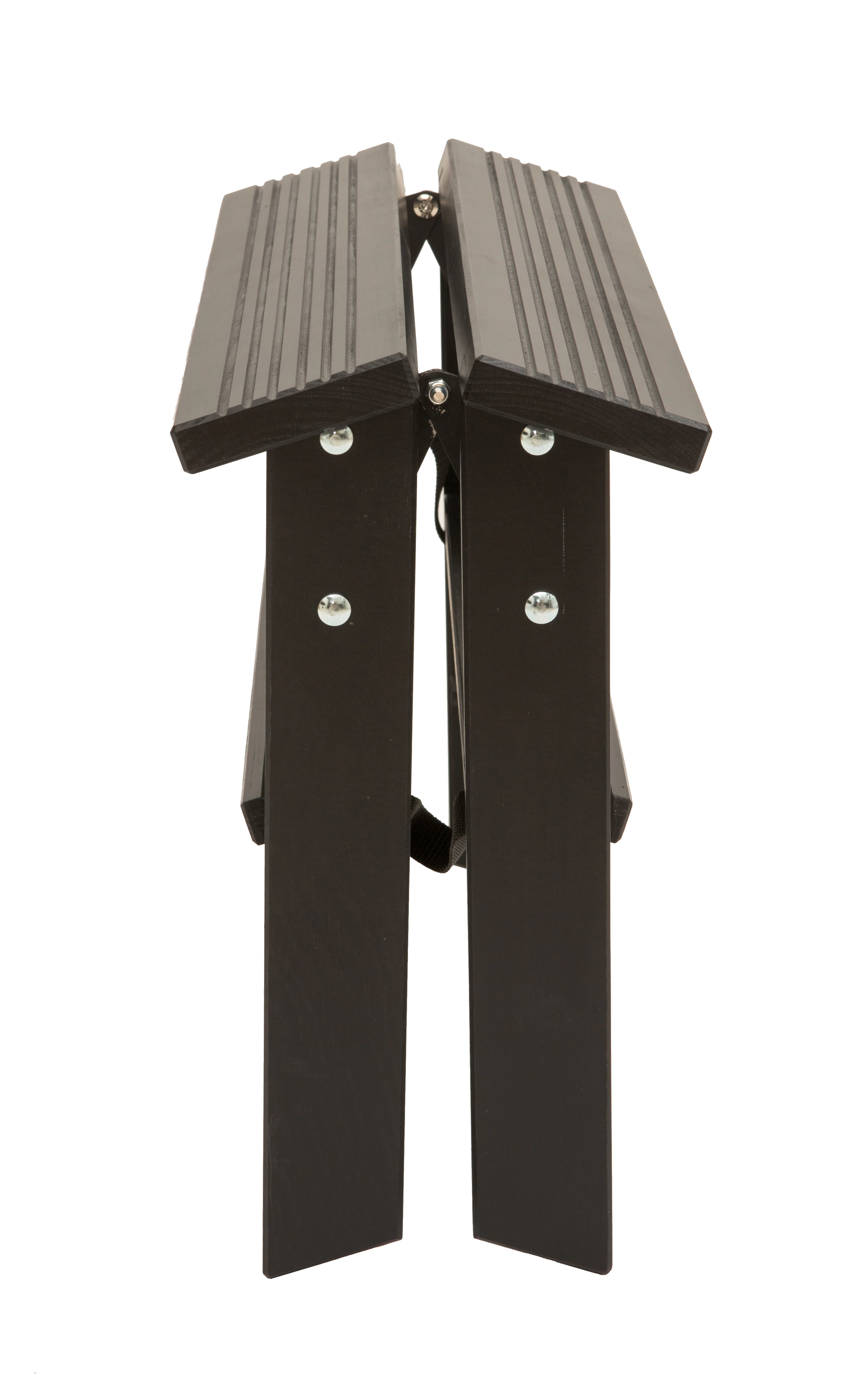 Стремянка двухсторонняя деревянная Hoz-Block Марк 2 ступени Черная (арт. ДДС-2Ч) от магазина ЛесКонПром.ру