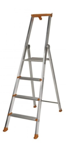 Стремянка алюминиевая профессиональная с полочкой Centaure 4 ступени PRO 54 (арт.309204) от магазина ЛесКонПром.ру