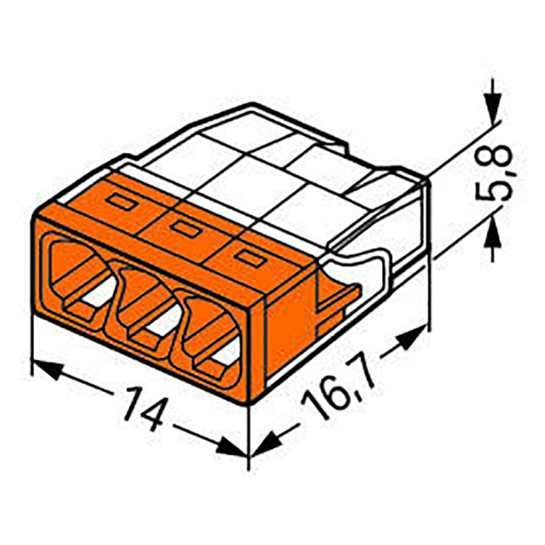 Клемма WAGO 3-проводная 6 шт от магазина ЛесКонПром.ру