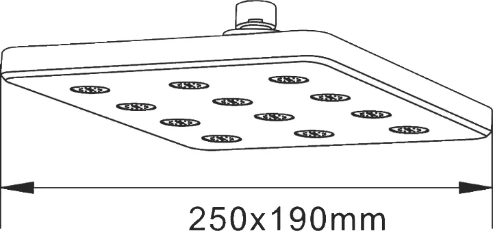 Верхний душ Orange S12TS от магазина ЛесКонПром.ру