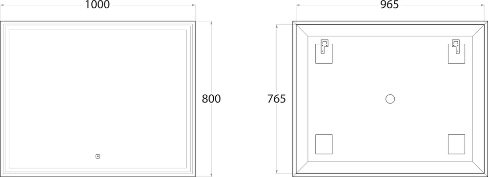 Зеркало Art&Max Monza 100х80 от магазина ЛесКонПром.ру