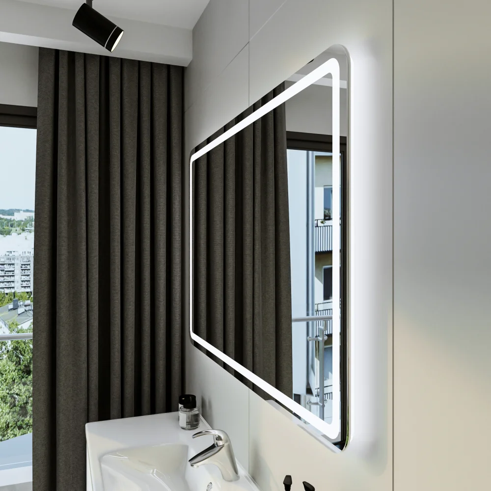 Зеркало Бриклаер Эстель-1 120 с подсветкой от магазина ЛесКонПром.ру