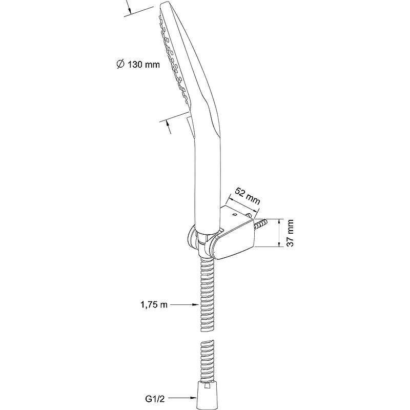 Душевой гарнитур Swedbe Calypso 5087 Хром от магазина ЛесКонПром.ру