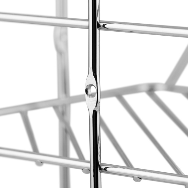 Полка сетчатая ЧМЗ Зигзаг 2-ярусная угловая хром от магазина ЛесКонПром.ру