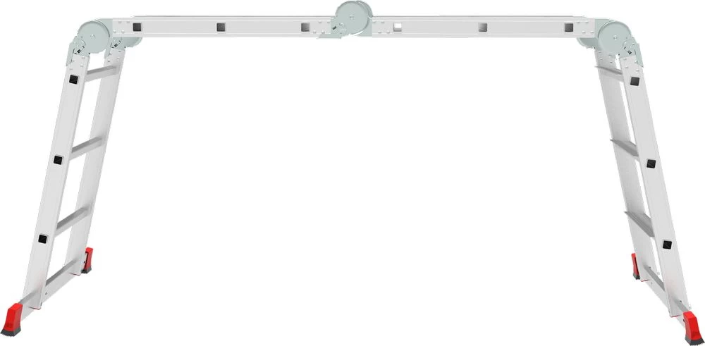 Профессиональная алюминиевая лестница-трансформер с развальцованными ступенями, ширина 650 мм NV3325 НОВАЯ ВЫСОТА 4Х3 арт.3325403 от магазина ЛесКонПром.ру