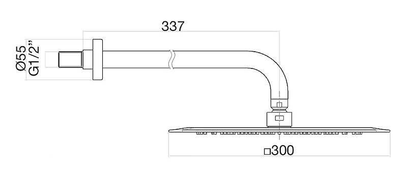 Верхний душ Webert AC0842010 Золото от магазина ЛесКонПром.ру
