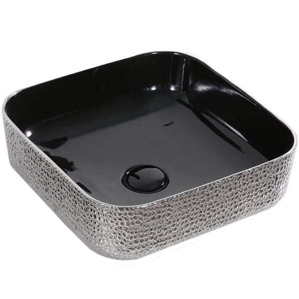 Раковина-чаша CeramaLux 38 D1303H020 Черная Серебро от магазина ЛесКонПром.ру