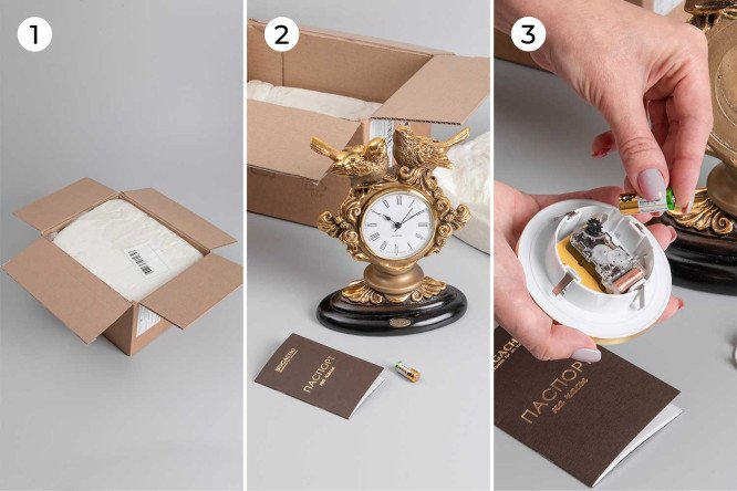 Часы настольные BOGACHO Нежность 18 см 80500764 от магазина ЛесКонПром.ру