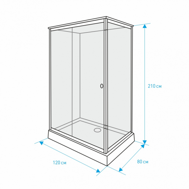 Кабина душевая FLUMEN 80х120х210 см низкий поддон от магазина ЛесКонПром.ру