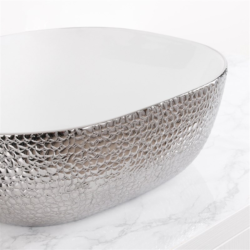 Раковина-чаша Mira 43 MR-4343WS Белая Серебро от магазина ЛесКонПром.ру