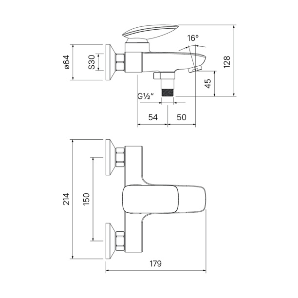 Смеситель для ванны IDDIS Stone от магазина ЛесКонПром.ру