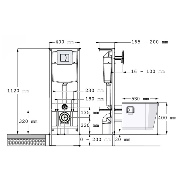 Инсталляция Culto Dino с унитазом, сиденьем, кнопкой белый от магазина ЛесКонПром.ру