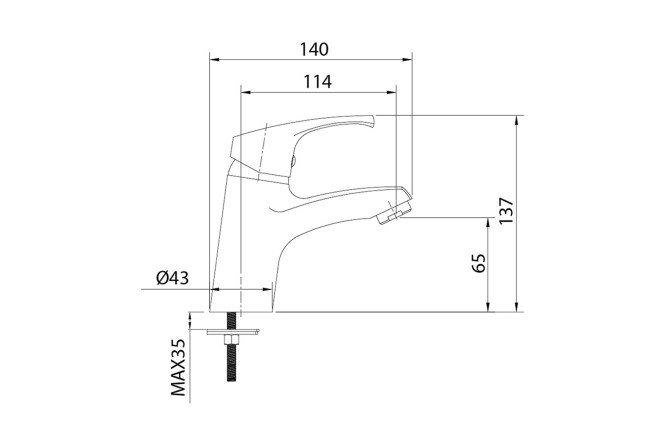 Смеситель для умывальника MILARDO Sterm 80534140 от магазина ЛесКонПром.ру