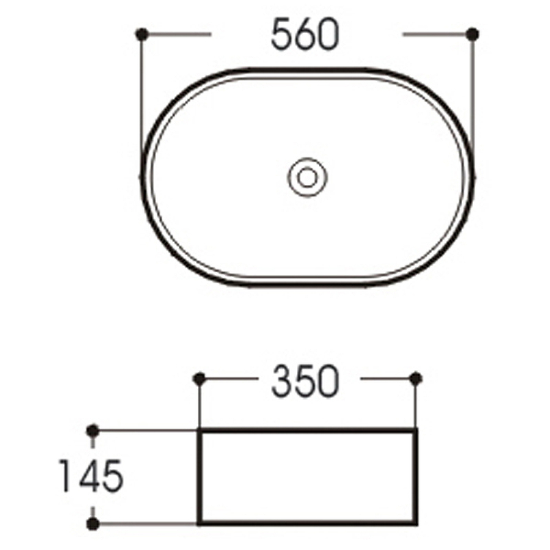 Раковина-чаша WellWant 56 WWRE1141W Белая от магазина ЛесКонПром.ру