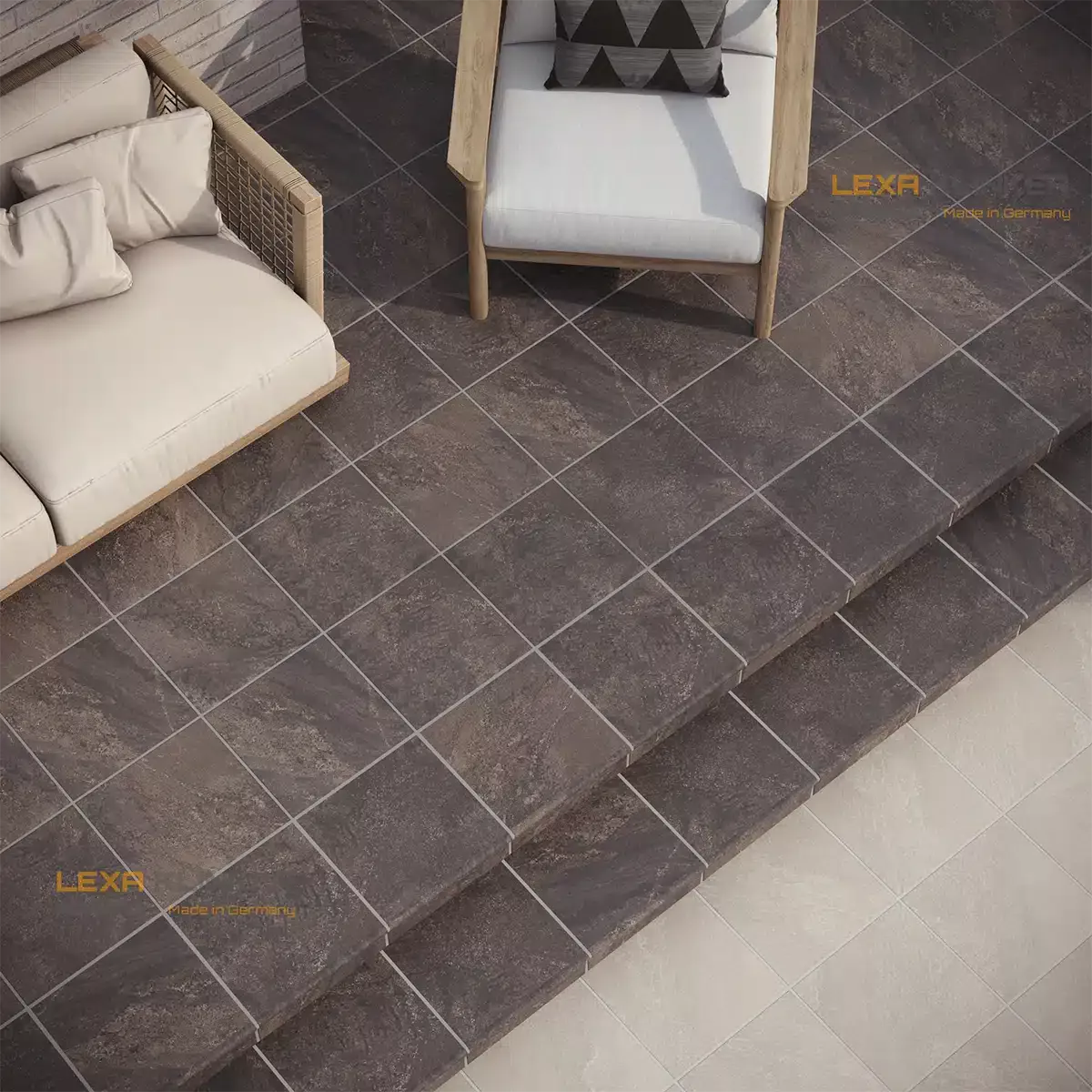 КЛИНКЕРНАЯ СТУПЕНЬ FRANKFURT ERDBRAUN от магазина ЛесКонПром.ру