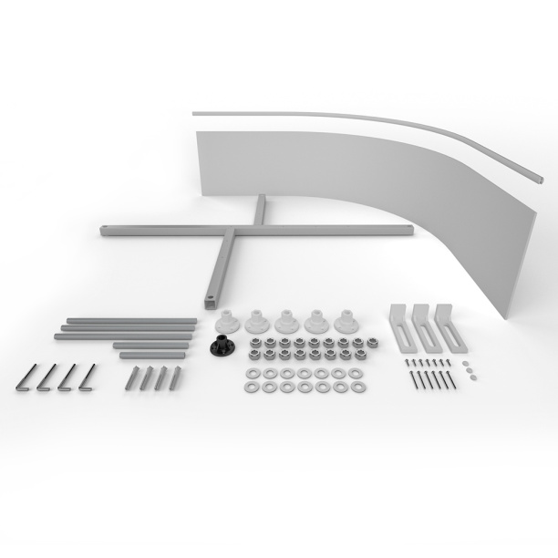 Душевой поддон МЕТАКАМ Classic S 90х90 см полукруглый от магазина ЛесКонПром.ру