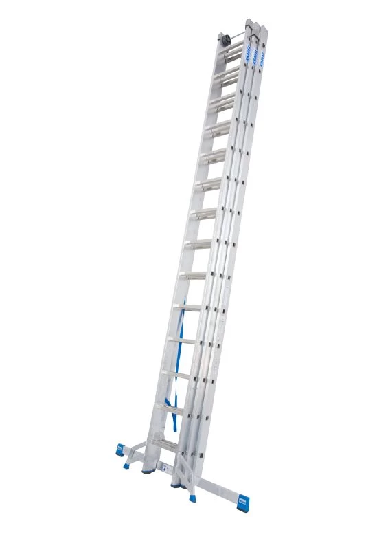 Лестница алюминиевая трехсекционая профессиональная KRAUSE STABILO 3х14 от магазина ЛесКонПром.ру