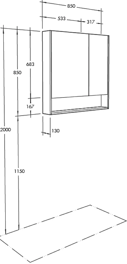 Зеркало-шкаф AQUATON Сканди 90 дуб рустикальный от магазина ЛесКонПром.ру