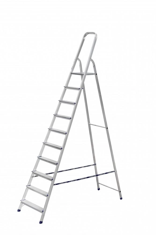 Стремянка алюминиевая с чехлом органайзером Алюмет 10 ступеней арт. Ам710 АК от магазина ЛесКонПром.ру