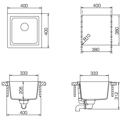 Кухонная мойка EURO 40 CRISTALITE 700223 от магазина ЛесКонПром.ру