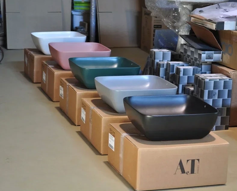 Раковина-чаша AeT Elite Square 42 L602T0R0V0142 Розовая матовая от магазина ЛесКонПром.ру