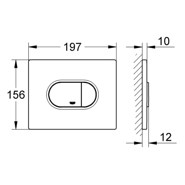 Инсталляция для унитаза GROHE Solido с кнопкой хром от магазина ЛесКонПром.ру
