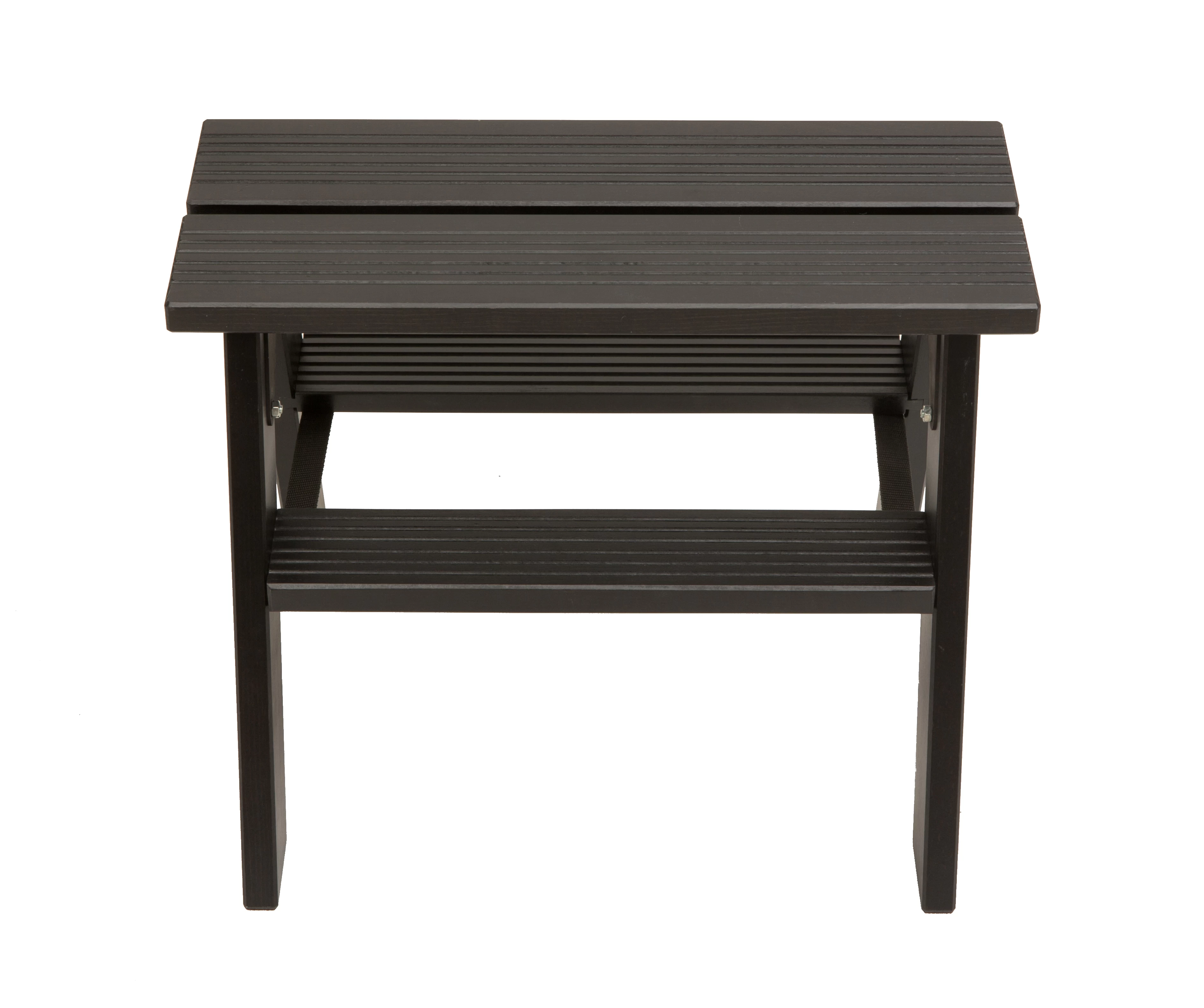 Стремянка двухсторонняя деревянная Hoz-Block Марк 2 ступени Черная (арт. ДДС-2Ч) от магазина ЛесКонПром.ру