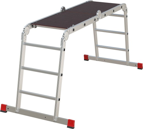 Профессиональная алюминиевая лестница-трансформер с помостом, ширина 500 мм NV3331 НОВАЯ ВЫСОТА 4Х3 арт.3331403 от магазина ЛесКонПром.ру