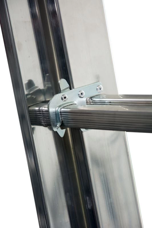 Лестница алюминиевая трехсекционая с допфункцией KRAUSE TRIBILO Trigon 3х12 от магазина ЛесКонПром.ру