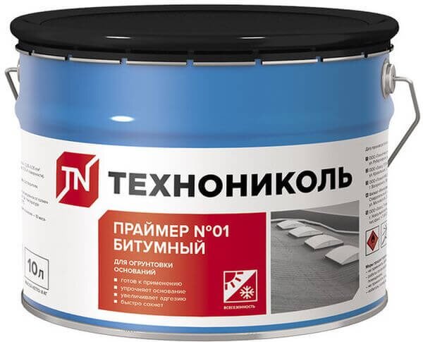 Праймер битумный ТЕХНОНИКОЛЬ № 01, 10 л от магазина ЛесКонПром.ру