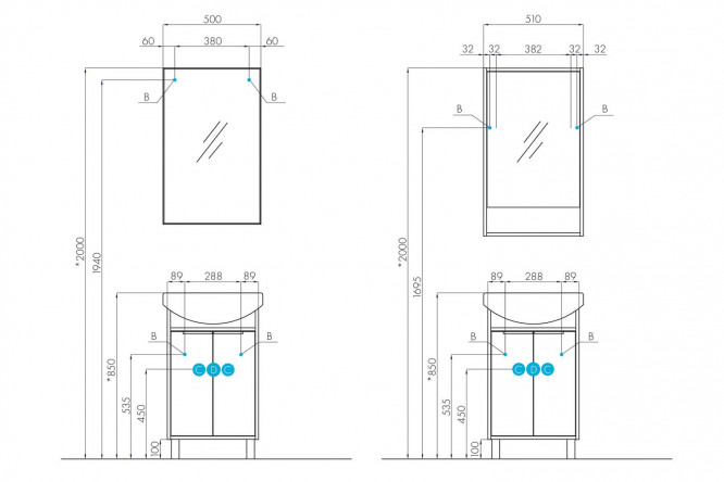 Зеркало AQUATON Рико 80361128 от магазина ЛесКонПром.ру