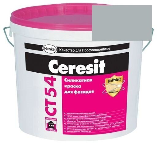Краска силикатная фасадная Церезит CT 54 15 л Nebraska 3 от магазина ЛесКонПром.ру