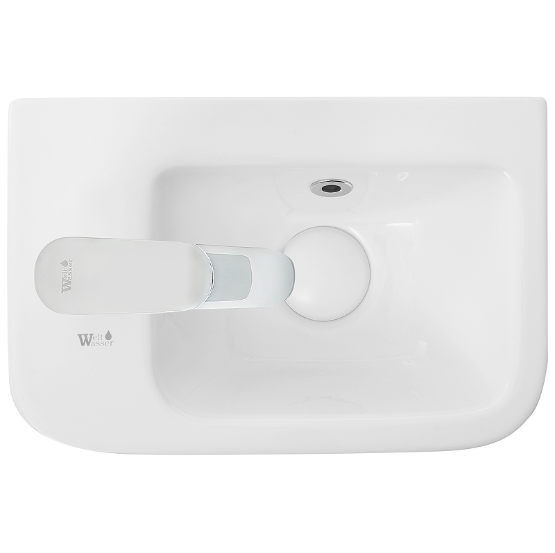 Раковина WeltWasser Aisbach 10100 L 37 10000004590 Белый глянец от магазина ЛесКонПром.ру