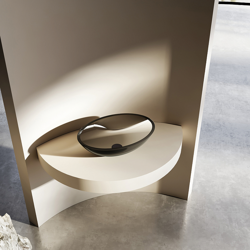 Раковина-чаша Abber Kristall 50 AT2802Onyx Черная от магазина ЛесКонПром.ру