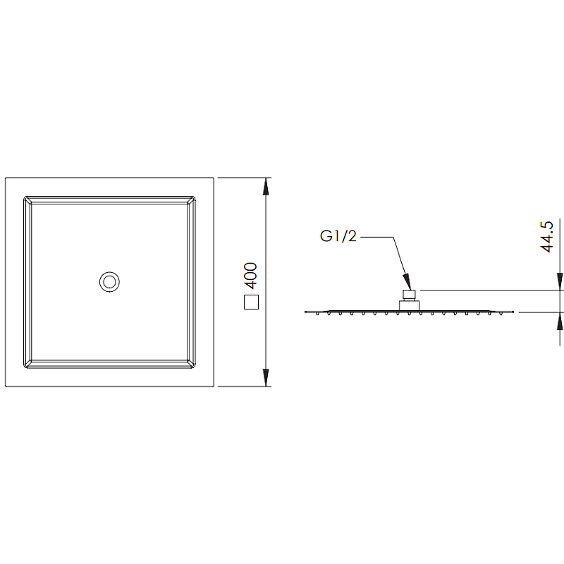 Верхний душ Remer 357UFS40X Хром от магазина ЛесКонПром.ру